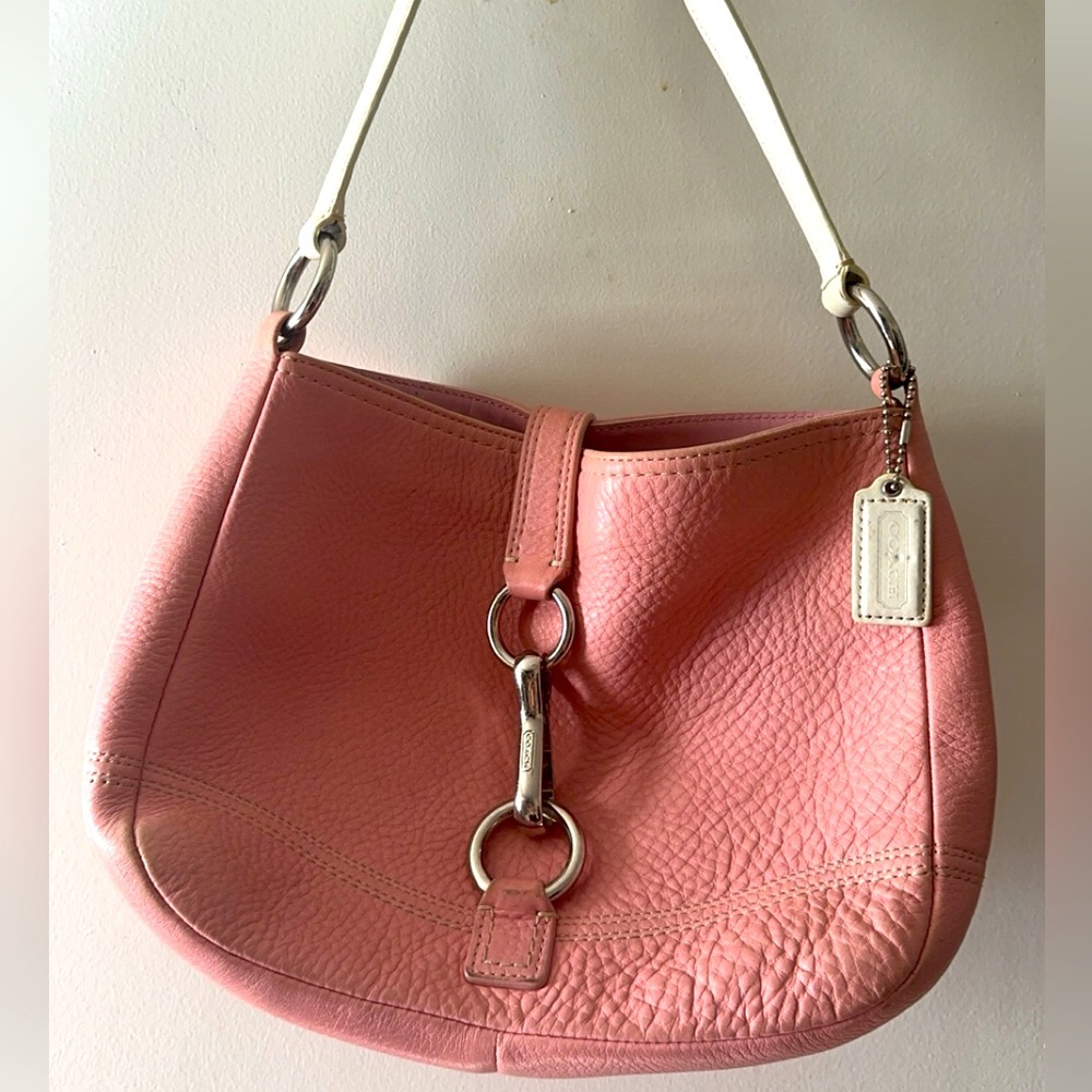 Coach Pink Leather Shoulder Bag